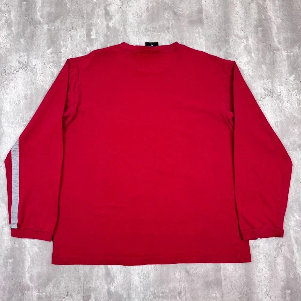 Vintage Nautica T-Shirt Mens XL Red‎ Competition Long Sleeve Surf Skate Pullover
